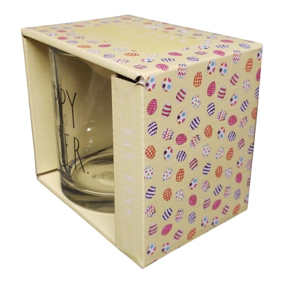 Rae Dunn Cup Happy Easter Clear 18 oz Mug Coffee Tea Enchante New - Picture 2 of 11